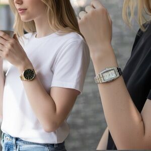 Bundle for 2..NWOT Nine West Gold Dark Green Watch and Precision by Gruen